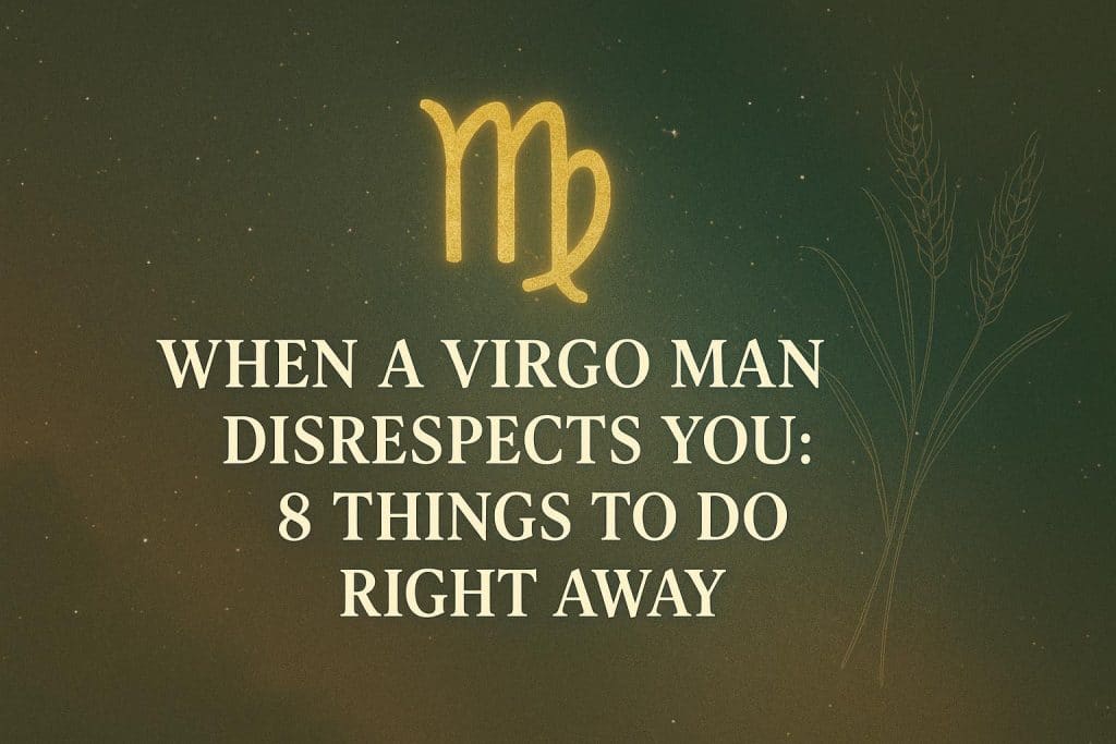 When a Virgo Man Disrespects You: 8 Things to Do Right Away